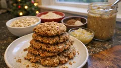 Xmas Cookies mit Hafer & Mandeln – unkomplizierte Weihnachtsguetzli mit Apfelmus