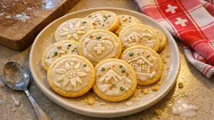 Zitronen-Stempel-Guetzli mit Glasur – so bleibt das Muster schön scharf